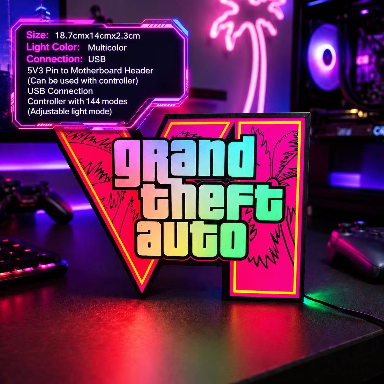 Desk Setup Lamp - Nuova Luce Ambientale USB GTA 6