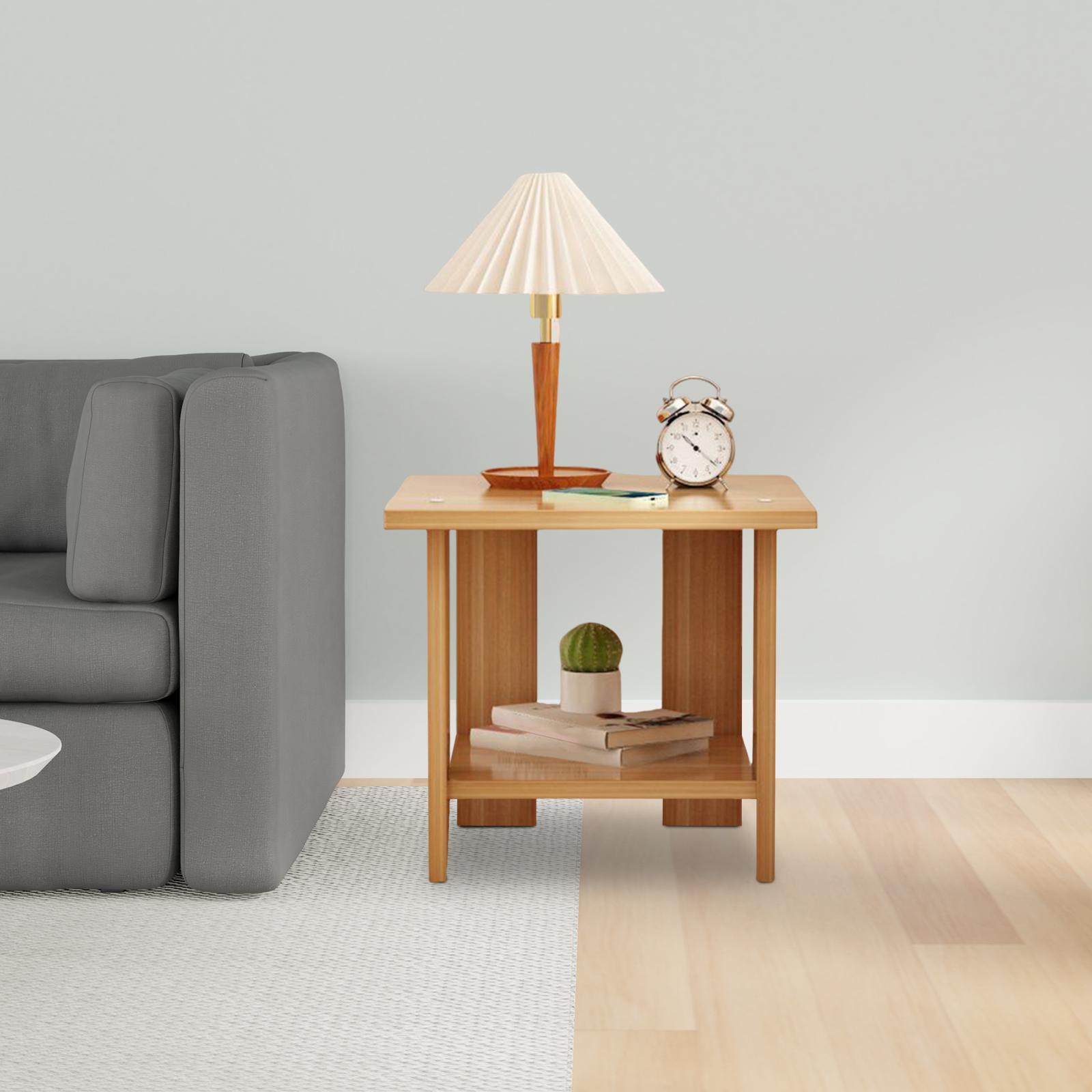 Desk Setup Minimalist - Tavolino in legno a doppio strato,