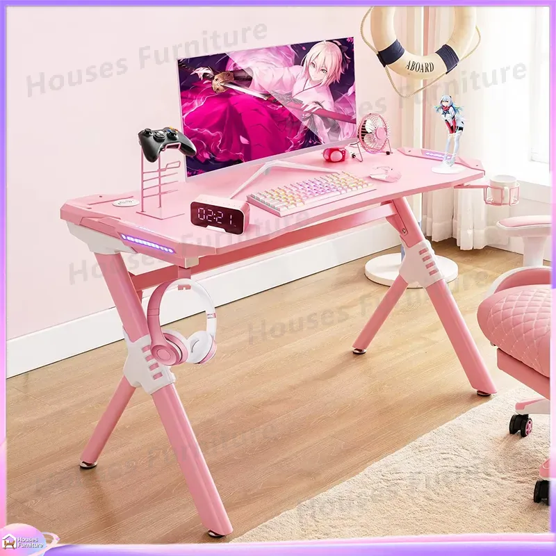 Desk Setup L Shaped - Scrivania da Gaming con Luce LED